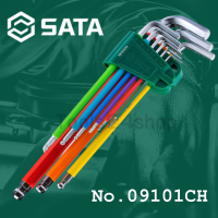 SATA ชุดประแจหกเหลี่ยมหัวบอลกันลื่น 9 ชิ้น No.09101CH