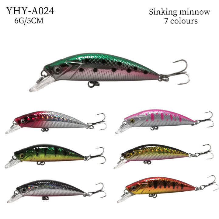 6g 5cm sinking minnow fishing lure bionic hard bait hot sale ...