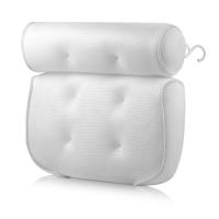 Spa Non-Slip Bath Pillow Cushioned Bath Tub Spa Pillow Bathtub Head Rest Pillow With Suction Cups For Neck Back