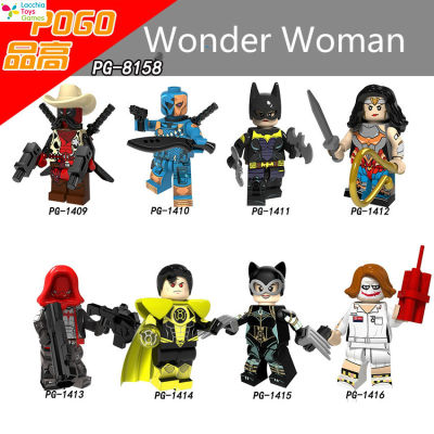 LT【ready Stock】Wonder Woman Minifigures Lady Batman Under The Red Hood Nurse Joker Building Blocks ของเล่นเด็ก1【cod】