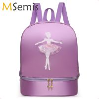 Double Shoulder Ballet Bag For Girl Ballerina Dance Bag For Kids Latin Dancing Storage Backpack Girls Ballet Dance Bags