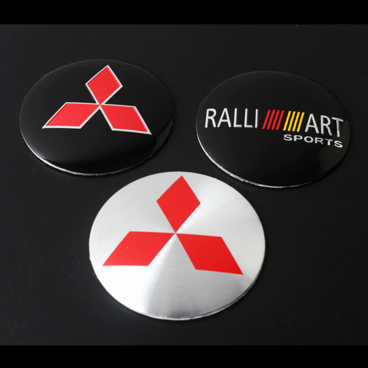 4Pcs 56mm Mitsubishi Car Wheel Hub Cap Sticker Tire Cap Wheel Center