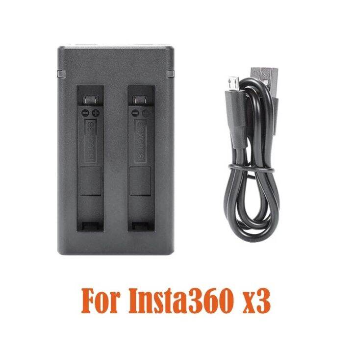 2ใน1ฮับชาร์จไฟสำหรับ-insta360-x3หนึ่ง-x2ที่ชาร์จความเร็วสูง-insta360แท่นชาร์จสองหัว-led-x3อุปกรณ์เสริมสำหรับชุดกล้องถ่ายภาพแบบพาโนรามา