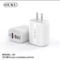 OUKU Q7 หัวชาร์จ 2 พอร์ต รองรับ USB-C