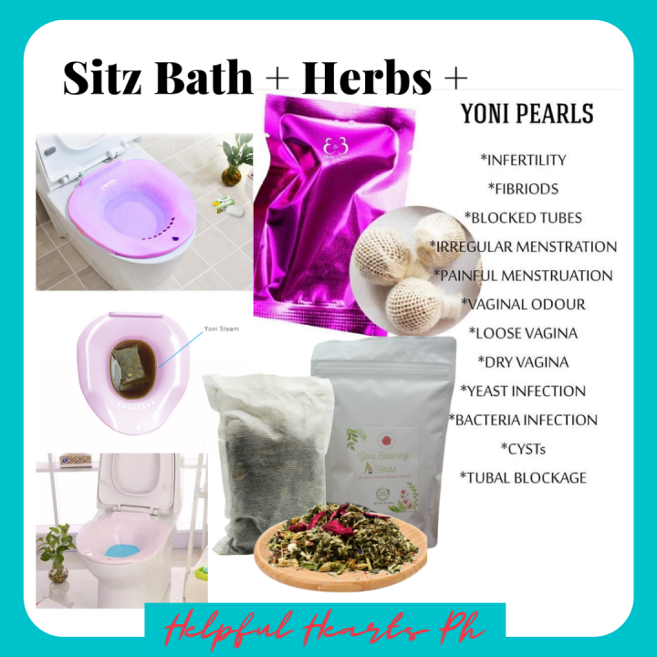 BEST COMBO (Sitz Bath + Herbs + Yoni Detox Pearl) High quality with no