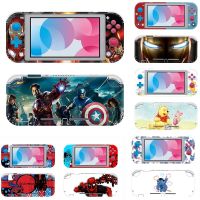 เคสสติกเกอร์รูปลอกผิวเย็บติดสำหรับ Switch Lite Gaming Anti-Skid Marvel ไวนิลป้องกันการ์ตูนอุปกรณ์เสริมเกม