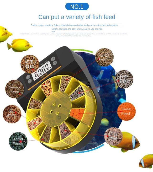 เครื่องให้อาหารปลาอะโรวาน่าเครื่องให้อาหารปลาอัตโนมัติเครื่องให้อาหารสัตว์ขนาด200มล-400มล-สำหรับให้อาหารปลากุ้งแห้งการให้อาหารที่มีความแม่นยำแหล่งจ่ายไฟแบบคู่-wifi
