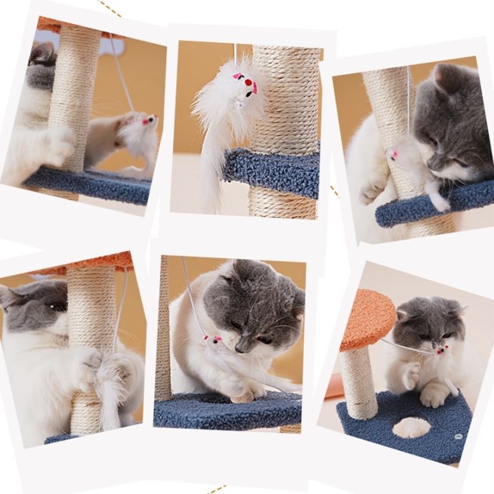 คอนโดแมวฝนเล็บแมว-2-ชั้น-ราคาถูก-ที่ลับเล็บแมว-คอนโดแมว-ที่ฝนเล็บแมว-cat-climbing-frame