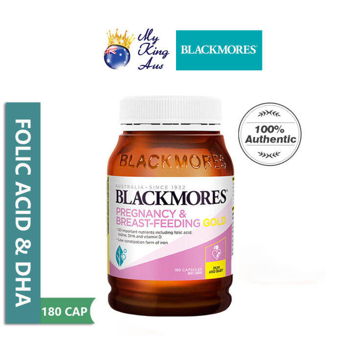Blackmores Pregnancy and Breastfeeding Gold 180 Tap DHA Folate Vitamin