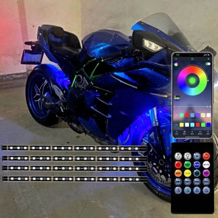 12V Motorcycle LED Light Kit RGB Application for Harley Honda Kawasaki