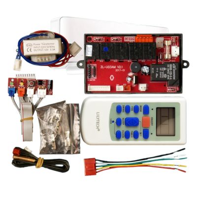 Lilytech,ZL-U03AM, Universal AC Control System, Split AC Control PCB, Universal Ac Controller, Remote and Board