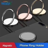 Multipurpose Mobile Phone Holder 360 Degree Rotation Car Air Vent Grip Thin Metal Bracket Magnetic Finger Ring Stand For Iphone Car Mounts