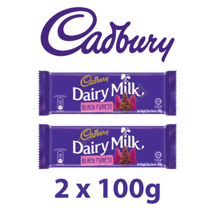 Cadbury Dairy Milk Black Forest (90g x 2) Lazada