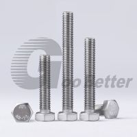 M14 M16 A2 304 Stainless Steel External Hex Hexagon Head Screw Bolts With Full Thread Length 20 200mm