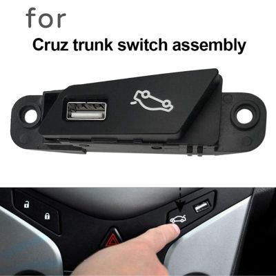 Car Trunk Switch Button with USB Port Assembly for Chevrolet Cruze 2009-2014 Rear Tailgate Open/Close Button Retrofit