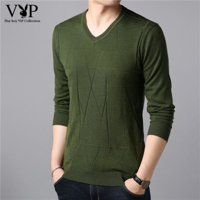 CODTheresa Finger Autumn Mens Sweater Knitwear Solid Color V-neck Casual Youth Mens Bottoming Pullover