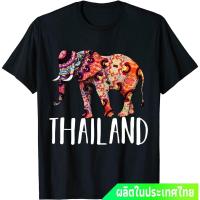 การออกแบบเดิมเสื้อยืดผู้ชาย ช้างไทย มีคุณธรรมสูง เป็นมงคล ให้เกียรติ ศักดิ์สิทธิ์ Thailand Elephant Souvenir Shirt คอกลม แฟชั่น ผ้าฝ้ายแท้ เสื้อยืด ผ้าฝ้ายแท้