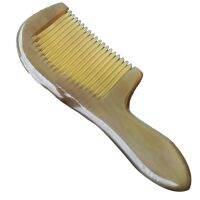 1PC Handle Horn Comb Natural Grain Road Small Yak Horn Comb Anti-Static Massage Health Comb