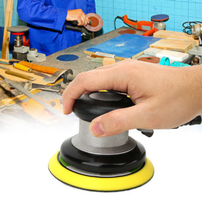 5in Pneumatic Sander Air Powered Grinding Waxing Machine อินเทอร์เฟซญี่ปุ่นพร้อมกระดาษทราย 5 ชิ้น EU Connector