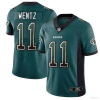 Top-quality Plus Philadelphia Eagles NFL Football Jersey No.11 Wentz T Shirt Jersey Casual Sport Tee Plus Size