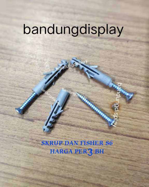 JUAL SEKRUP DAN FISHER UKURAN S6 HARGA PER 3 BH / SKRUP FISHER S6