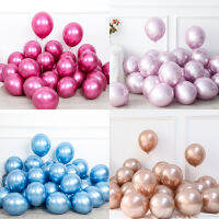 30ชิ้น/เซ็ต10นิ้วใหม่Glossyสีชมพูร้อนโลหะเพิร์ลลูกโป่งRose GoldหนาChrome Metallic Inflatable Airลูกglobos-m0pi