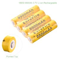 4pcs 18650 9900mAh GTL li-ion 3.7V ไฟฉายแบตเตอรี่แบตเตอรี่แบบชาร์จไฟได้ RC989