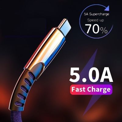 （A LOVABLE）1M 5.0A ถัก Type C สาย USB Chargeusb Data Sync Cord ForPPlus 2019 Rediphones