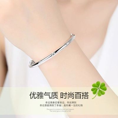 Authentic S999 sterling bracelet for women students solid accessories girlfriends mom female money