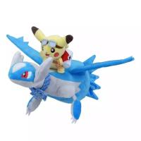 Cartoon Pokemon Toy Kawaii Pikachu Riding Latios Latias Lapras Image Doll Christmas Gift