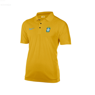 Tshirt Summer Polo MicrofiberBaju BRAZIL Team World Cup Qatar Polo Casual Graphic Tee{Significant} high-quality