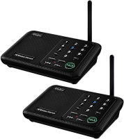 Wireless Intercom System for Home 1 Mile Range 10 Channel 3 Code, Intercoms Wireless for Home House Business Office, Home Communication System, Room to Room Intercom Wuloo WL666(2 Units Black) 2 Packs-Black