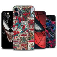 （ร้อน）เคสโทรศัพท์สำหรับ Apple iPhone 14 11 13 12 Pro Max 13 12 Mini XS Max XR X 8 7 6S 6 Plus 7 8 6S 6 Fundas Spider-Man Marvel Comics