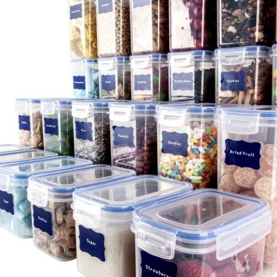 Sealed box of food-grade big seal pot plastic cans of food store grain snacks kitchen refrigerator receive a case