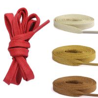 1 Pair Waxed Flat Shoelaces Waterproof Casual Shoes Laces Unisex Boots Beige 2020 New Fashion Lady Men Red Light Brown Shoelace