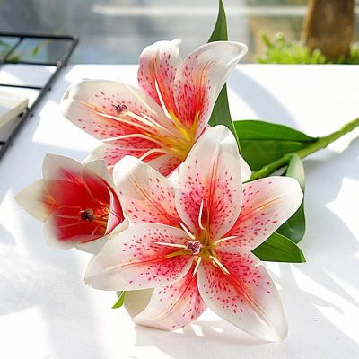 【cw】 3D printingbranch real looking Artificial Flowers for home Wedding Decoration white fake Flowers garden decor flores 【hot】