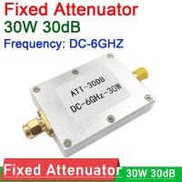 【CW】 30W RF attenuator 30dB DC 6GHZ Fixed SMA (M F) Coaxial / power meter spectrum analyzer Ham Amplifier