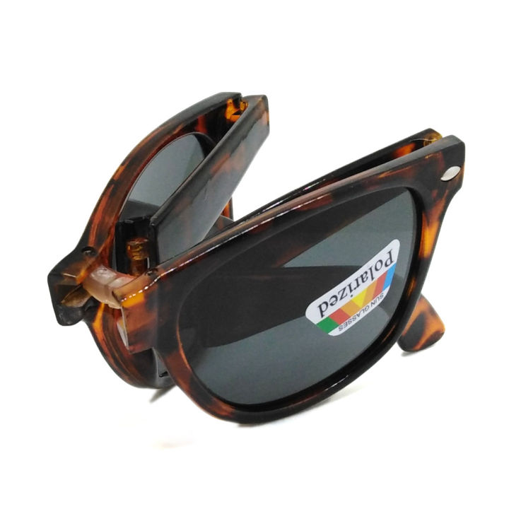 cheappyshop-แว่นยิงปลาพับได้-แว่นพับได้-แว่นกันแดด-โพลาไรซ์-แว่นตากันแดดแฟชั่น-วินเทจ-polarize-sunglasses-wayfarer-style-กรอบน้ำต