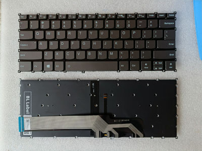 แป้นพิมพ์เรืองแสงสีเทา US สีขาวสำหรับ Ideapad S540-14API S540-14IML เค้าโครงภาษาอังกฤษ