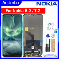 จอ LCD แบบดั้งเดิม Ansimba สำหรับ Nokia 6.2/Nokia 7.2ชิ้นส่วนจอสัมผัสแอลซีดีของเครื่องแปลงดิจิทัลอะไหล่สำหรับโนเกีย4.2หน้าจอแสดงผล7.2พร้อมเครื่องมือฟรี