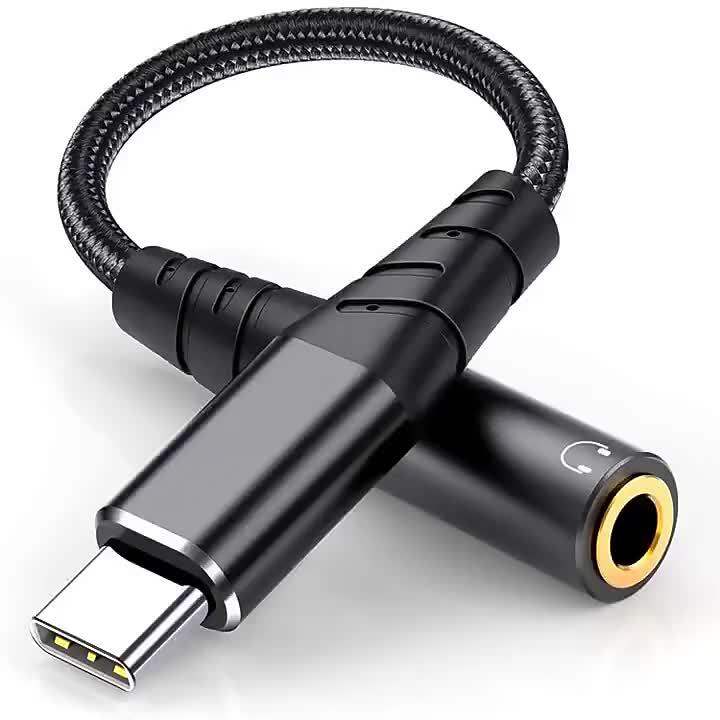 typec Turn 3.5mm Digital Audio Cable Adapter Applicable Headset Mobile