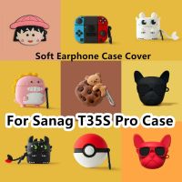 READY STOCK! For Sanag T35S Pro Case Cute Cartoon Pokeball &amp; Shiba Inu for Sanag T35S Pro Casing  Soft Earphone Case Cover