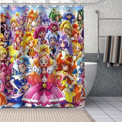 【CW】▨™  Hot Sale Custom Smile Precure Shower Curtains Curtain Fabric Washable Polyester for Bathtub