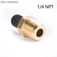 TOOL IMPROVER 1/4นิ้ว NPT Solid NICKEL Plated brass Air Compressor TANK fill Valve