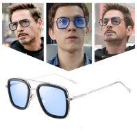 Retro Vintage Designer Steam Punk Pilot Sunglasses Iron Man 3 TONY Stark Sun Glasses Men Gothic Rossi Coating UV400