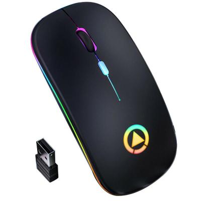 2.4GHz Wireless Mouse RGB Rechargeable Mice Wireless Computer Mause Light-emitting Gaming Mouse For Desktop Laptop PC