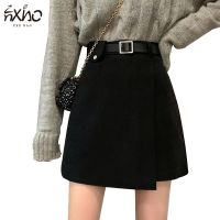 【CW】 Skirt High-Waist Irregular Short Skirts 2021 Korean All-Match Commuter