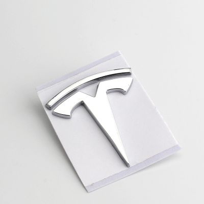 สำหรับ Tesla MODEL S X Logo 3D Fender ริม Badge Badge ตัวนูนติดฝากระโปรงท้ายสำหรับ Tesla สติกเกอร์ด้านข้างสติ๊กเกอร์สัญลักษณ์ป้ายบังโคลนรถข้าง (ด้านป้ายบังโคลนรถด้านสีเงิน)