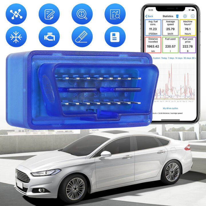 เครื่องสแกน-obd2ขนาดเล็กในรถยนต์แบบมืออาชีพเครื่องสแกน-obd2บลูทูธแบบพกพาเครื่องอ่านโค้ดรถยนต์ใช้ได้กับระบบ-ios-และแอนดรอยด์เครื่องอ่านโค้ดบลูทูธในรถยนต์