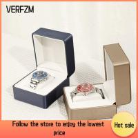 ที่ใส่นาฬิกาข้อมือวินเทจของขวัญหนัง PU ร้าน VERFZM กล่องเหล็กของขวัญกล่องเก็บของกรอบนาฬิกา